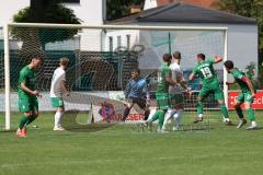 Bezirksliga - Saison 2024/25 - SV Manching - TSV Jetzendorf -Der 3:3 Ausgleichstreffer durch Marcel Posselt (Nr.19 - SV Manching) - jubel -  Josef Strohmeier Torwart Jetzendorf - XXXXX - Foto: Meyer Jürgen