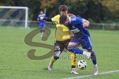 Kreisliga- Saison 2024/25- TSV Ober./Unterh.stadt - FC Hitzhofen /Oberzell -  - Manuel Furino gelb Hitzhofen -  - Baran Cakir blau Oberh.stadt - Foto: Meyer Jürgen