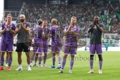 3. Liga - Saison 2026/27 - SC Preussen Münster - FC Ingolstadt 04 -  die Spieler bedanken sich bei den Fans -  - Simon Lorenz (Nr.32 - FCI) - Foto: Meyer Jürgen