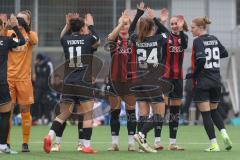 2. Bundesliga Frauen - Saison 2024/25 - FC Ingolstadt 04 Frauen - HSV - Die Spielerinnen klatschen sich vor dem Spiel ab - XXXXX - Foto: Meyer Jürgen