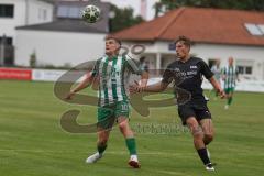 Landesliga - Saison 2025/26 - SV Manching - FC Memmingen II - Sebastian Graßl (Nr.10 - SV Manching) - Freisinger Laurenz schwarz Memmingen  - Foto: Meyer Jürgen