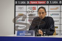 3. Liga - Saison 2026/27 - 1. FC Saarbrücken - FC Ingolstadt 04  - Cheftrainerin Sabrina Wittmann (FCI) bei der PK nach dem Spiel - XXXXX - Foto: Meyer Jürgen