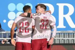 3. Liga - Saison 2025/26 - SV Wehen/Wiesbaden - FC Ingolstadt 04  - Max Plath (Nr.14 - FCI) schiesst den 1:1 Ausgleichstreffer - jubel - Foto: Meyer Jürgen