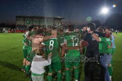 Kreisliga - Saison 2023/24 - Relegation zur BZL - FC Gerolfing - SV Aschau - Jubel nach dem Spiel - Gerolfing steigt in die BZL auf - Foto: Meyer Jürgen