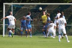 Kreisliga - Saison 2024/25- TSV Ober./Unterh.stadt - SV Hundszell-  - Manuel Hunner weiss Oberh.stadt mit einer Torchance -  - Frederik Bezdeka Torwart Hundszell - Foto: Meyer Jürgen