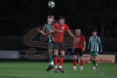 Landesliga - Saison 2025/26 - SV Manching - TSV Aindling - Rainer Meisinger (Nr.8 - SV Manching) - Noah Menhart rot Aindling  - Foto: Meyer Jürgen