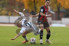 2. Bundesliga Frauen - Saison 2025/26 - FC Ingolstadt 04 Frauen - Eintracht Frankfurt II - Annika Kömm (Nr.25 - FC Ingolstadt Frauen I) - Bednorz Keira weiss Frankfurt - Foto: Meyer Jürgen