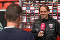 3.Liga - Saison 2022/2023 - FC Ingolstadt 04 -  SV Meppen - Cheftrainer Rüdiger Rehm (FCI) - im Interview mit Magenta TV -  Foto: Meyer Jürgen