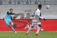 2.BL; 1. FC Heidenheim - FC Ingolstadt 04; Torwart Dejan Stojanovic (39 FCI) Hans Nunoo Sarpei (18 FCI)