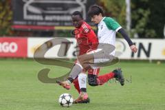 Kreisklasse - Saison 2025/26- Türk SV Ingolstadt - SV Lippertshofen - Ousseynou Tamba rot Türkisch  - Linus Pfaller weiss Lippertshofen - Foto: Meyer Jürgen