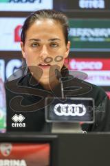 3. Liga; FC Ingolstadt 04 - Würzburger Kickers; nach dem Spiel Pressekonferenz Interview Cheftrainerin Sabrina Wittmann (FCI)