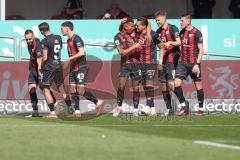 3. Liga - Saison 2024/25 - FC Ingolstadt 04 - SV Wehen Wiesbaden - Der 1:0 Führungstreffer durch Pascal Testroet (Nr.37 - FCI) - jubel - - Foto: Meyer Jürgen