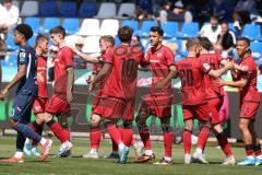 3. Liga - Saison 2025/26 - TSG Hoffenheim II - FC Ingolstadt 04  - Marcel Costly (Nr.22 - FCI) mit dem 0:3 Führungstreffer - jubel - Georgios Antzoulas (Nr.6 - FCI)  - XXXXX - Foto: Meyer Jürgen