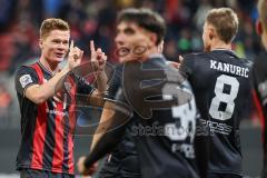 3. Liga; FC Ingolstadt 04 - VfL Osnabrück; Tor Jubel Treffer Sebastian Grönning (11, FCI) Benjamin Kanuric (8, FCI) Deniz Zeitler (38, FCI)