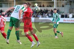 Landesliga - Saison 2025/26 - SV Manching - TSV Dachau  - Marcel Posselt (Nr.12 - SV Manching) - Sebastian Mitterhuber rot Dachau - Foto: Meyer Jürgen