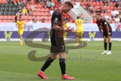 3.Liga - Saison 2023/2024 - FC Ingolstadt 04 -  1. FC Saarbrücken - Jannik Mause (Nr.7 - FCI) - ärgert sich - Foto: Meyer Jürgen