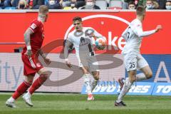 2.BL; Fortuna Düsseldorf - FC Ingolstadt 04; Dennis Eckert Ayensa (7, FCI) Flanke, Filip Bilbija (35, FCI) de Wijs Jordy (30 DUS)