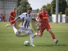 Bayernliga Nord - Saison 2026/27 - FC Ingolstadt 04 II - Jahn Regensburg II - Noel Lakatos weiss FCI - Henrik Heid rot Regensburg - Foto: Meyer Jürgen