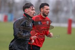 3. Liga; FC Ingolstadt 04 - Trainingsauftakt nach Winterpause; Lauf Challenge, Tim Heike (9, FCI) Lukas Fröde (34, FCI)