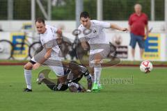 Kreisklasse - Saison 2024/25- TSV Gaimersheim II - Türkisch SV Ingolstadt-  - Ousseynou Tamba schwarz Türk SV - Nico Moser weiss Gaimersheim - Carlo Lielich weiss Gaimersheim links - Foto: Meyer Jürgen