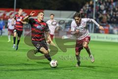 3. Liga; FC Viktoria Köln - FC Ingolstadt 04; Zweikampf Kampf um den Ball Dennis Kaygin (10, FCI) Otto David (10 VK)