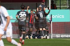 3. Liga - Saison 2024/25 - FC Ingolstadt 04 - SV Wehen Wiesbaden - Der 1:0 Führungstreffer durch Pascal Testroet (Nr.37 - FCI) - jubel - - Foto: Meyer Jürgen