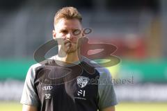 3.Liga - Saison 2023/2024 - Preußen Münster - FC Ingolstadt 04 -Simon  Lorenz (Nr.32 - FCI) vor dem Spiel  -   - Foto: Meyer Jürgen