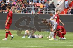 3. Liga; FC Ingolstadt 04 - SSV Jahn Regensburg; Spiel ist aus, Unentschieden Remis 1:1 Enttäuschung Julian Kügel (29, FCI) Strauss Felix (4 SSV) Simon Lorenz (32, FCI) Fredrik Carlsen (8, FCI)