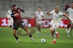 3. Liga - Saison 2026/27 - FC Ingolstadt 04 - TSG Hoffenheim II - Ognjen Drakulic (Nr.30 - FCI) - Valentin Lässig (Nr.6 - Hoffenheim) - Foto: Meyer Jürgen
