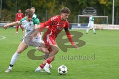 Kreisklasse - Saison 2025/26- Türk SV Ingolstadt - SV Lippertshofen - Enis Kuqanaj rot Türkisch rechts - David Stipic weiss Lippertshofen  - Foto: Meyer Jürgen