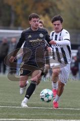 Bayernliga Nord - Saison 2026/27 - FC Ingolstadt 04 II - SV Fortuna Regensburg - Timo Hengmith weiss FCI - Lukas Schröder dunkel Regensburg -  Foto: Meyer Jürgen
