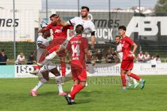 3. Liga; FC Ingolstadt 04 - Trainingslager, Testspiel, FC Kottern; Lukas Fröde (34, FCI) Torchance Kopfball Bryang Kayo (48, FCI)