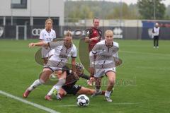 DFB Pokal - Frauen - Saison 2025/26 - FC Ingolstadt 04 Frauen - 1. FC Nürnberg - Jenny Beyer (Nr.8 - FC Ingolstadt Frauen I) - Polaskova Aneta rot Nürnberg - Fritzberg Teresa (Nr.3 - FC Ingolstadt Frauen I) - Foto: Meyer Jürgen