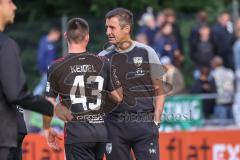 3. Liga; Testspiel; FC Ingolstadt 04 - Borussia Mönchengladbach; Tor Jubel Treffer Felix Keidel (43, FCI) mit Cheftrainer Michael Köllner (FCI)