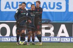 3. Liga - Saison 2025/26 - Hansa Rostock - FC Ingolstadt 04  -  Der 0:3 Führungstreffer durch - Marcel Costly (Nr.22 - FCI) - jubel - XXXXX - Foto: Meyer Jürgen