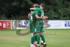 Landesliga - Saison 2024/25 - SV Manching - FSV Pfaffenhofen - Der 2:1 Führungstreffer durch Cedric Sengl (Nr.16 - SV Manching) - jubel  - Foto: Meyer Jürgen