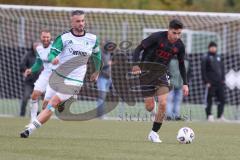 *** Bayernliga Nord - Saison 2025/26 - *** FC Ingolstadt 04 II - SC Eltersdorf - Emre Gül (Nr.17 - FC Ingolstadt II) - Maximilian Göbhardt weiss Eltersdorf  - Foto: Meyer Jürgen
