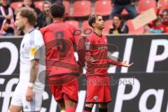 3. Liga; FC Ingolstadt 04 - 1. FC Saarbrücken; Yann Sturm (7, FCI) Tor Jubel Treffer 2:1 Siegtreffer