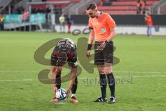 Toto-Pokal - Saison 2023/2024 - FC Ingolstadt 04 - Jahn Regensburg - Marcel Costly (Nr.22 - FCI) - Elfmeterschießen - Foto: Meyer Jürgen