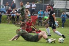 Toto - Pokal - Saison 2024/25 - TSV Lohr - FC Ingolstadt 04 - Sebastian Gronning (Nr.11 - FCI) schießt ein Tor - jubel - Maximilian Dittgen (Nr.10 - FCI) - Torwart Andreas Jetzlaff (Nr.26 - TSV Lohr) XXXXX - Foto: Meyer Jürgen