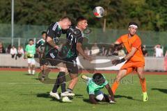 Bezirksliga - Saison 2025/26 - FC Fatih Ingolstadt - TSV Gaimersheim - Nico von Swiontek Brzezinski (Nr.17 - TSV Gaimersheim) - Daniel Wolf Torwart Fatih - Foto: Meyer Jürgen