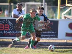 Freundschaftsspiel - Saison 2026/27 - TSV Ober/.Unterhaunstadt - FC Gerolfing  - Valentin Sutner (Nr.6 - FC Gerolfing) - Baha Asici grau Ober./Unterh.stadt  - Foto: Meyer Jürgen