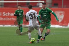 AUDI - Schanzer Amateurcup - Finale -  2026  - SV Hundszell - SV Denkendorf - Marcel Jasmann grün Denkendorf - Lukas Conradi weiss Hundszell - Foto: Meyer Jürgen