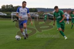 Bezirksliga - Saison 2023/2024 - TSV Gaimersheim - TSV Rohrbach  - Nicolae von Swiontek Brezinski (Nr.17 - Gaimersheim) grün - Leon Hagen weiss Rohrbach - Foto: Meyer Jürgen