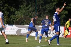 Kreisliga
 - Saison 2024/25- TSV Oberh./Unterhaunstadt - SV Kasing-  - Der 2:0 Führungstreffer durch Ramazan Kumaz blau Oberh.Unterhaunstadt - jubel - Foto: Meyer Jürgen