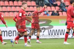 3. Liga; FC Ingolstadt 04 - TSG Hoffenheim II; Tor Jubel Treffer Ausgleich 1:1 Marcel Costly (22, FCI)