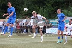 Toto - Pokal - Saison 2024/25 - DJK Hein - FC Ingolstadt 04 -  - Luca Lechner (Nr.4 - FCI) - Markus Horr (Nr.5 - DJK Hain) links - Matthias Fries (Nr.7 - DJK Hain) rechts - Foto: Meyer Jürgen