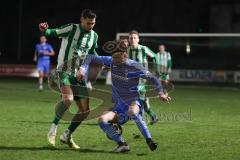 Landesliga - Saison 2025/26 - SV Manching - FV Illertissen II - Leon Peric (Nr.20 - SV Manching) - Sönmez Eray blau Illertissen  - Foto: Meyer Jürgen