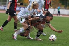 2. Frauen Bundesliga - Saison 2025/26- FC Ingolstadt 04 - VFL Wolfsburg - Anny Kerim - Lindland weiss Wolfsburg - Melissa Kuya Kuya -Strobel (Nr.14 - FC Ingolstadt Frauen I) - Foto: Meyer Jürgen