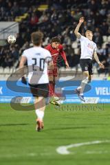 3. Liga; SSV Ulm - FC Ingolstadt 04; Dennis Kaygin (10, FCI) Kopfball Vukancic Niko (3 Ulm)